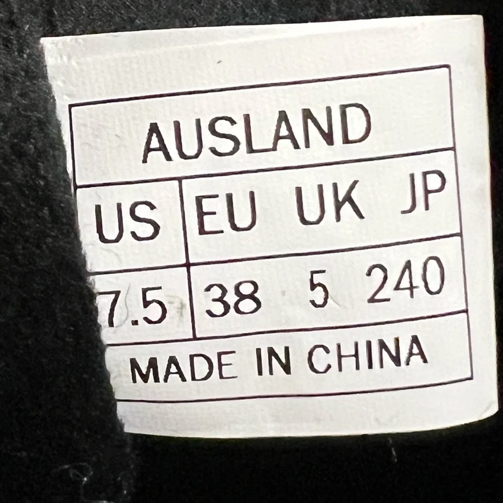 AUSLAND Women's Black Winter Snow Mid-Calf Waterproof LaceUp Boots-Black 7.5 9.5